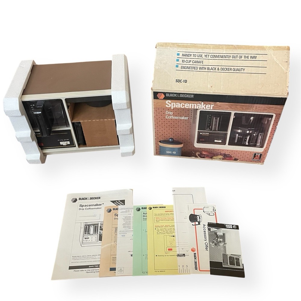 NOS Black & Decker Spacemaker Auto Drip Coffee Maker SDC-1D Open Box