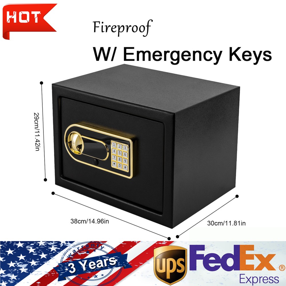 Fireproof Steel Safe Box with Digital Keypad for Home and Cash Security