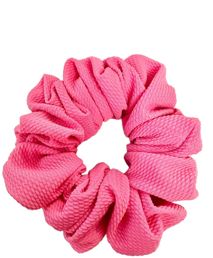 XL Pink Bullet Fabric Scrunchies Handmade New Luxury Hair Accessory