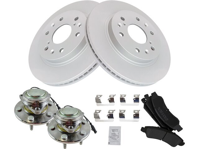 Front Brake Pad and Rotor and Wheel Hub Kit fits Avalanche 2008-2013 RWD 26NRPX