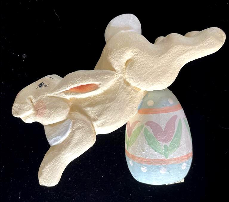 HOUSE OF HATTEN BUNNY RABBIT HOPPING OVER EASTER EGG 7