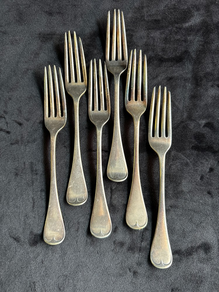 Vintage Reed & Barton Silver Plated Forks Set of 6   248 grams