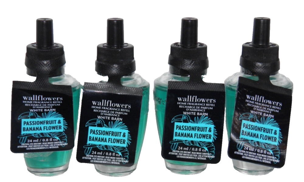 Bath & Body Works Passionfruit Banana Flower Wallflower Refill Bulb 4-Pack  