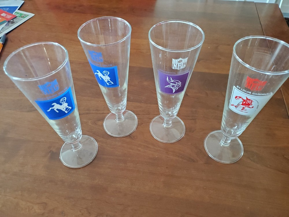 RARE - Baltimore Colts, Minnesota Vikings and St. Louis Cardinal Glasses