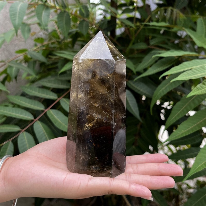 590g Citrine Obelisk Quartz Crystal Wand for Reiki Healing and Energy Work
