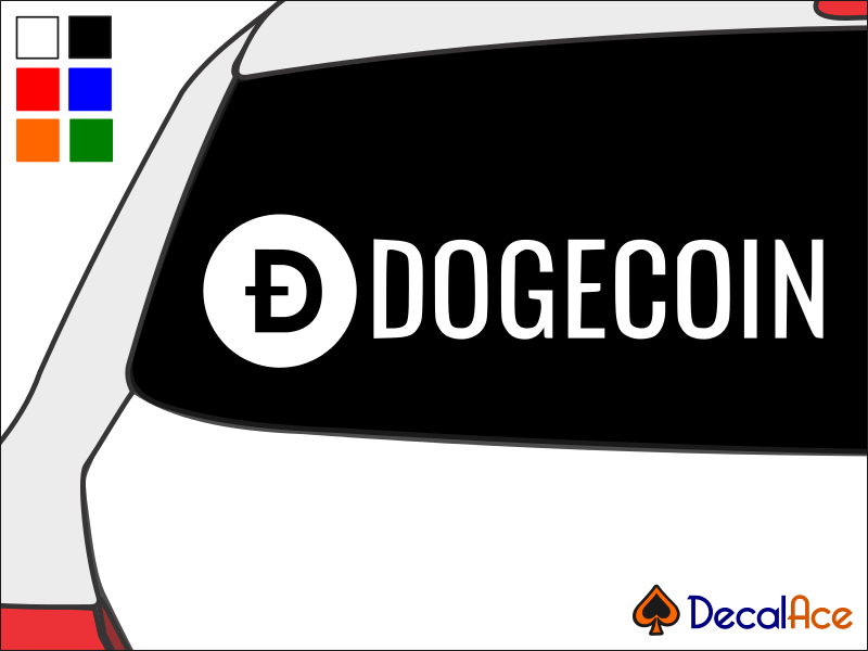 Dogecoin Logo Cryptocurrency Vinyl Decal Car Truck Wall Sticker CHOOSE SIZE COLO-image