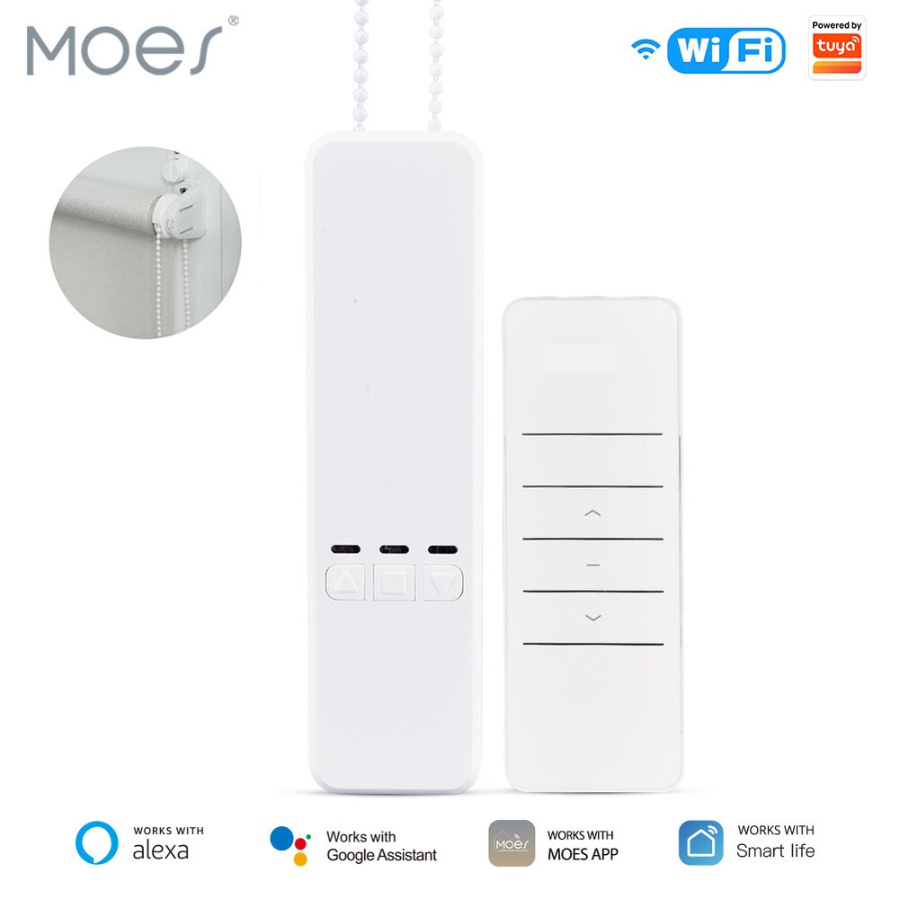 MOES WiFi Smart Curtain Chain Blinds Motor with RF Remote Control