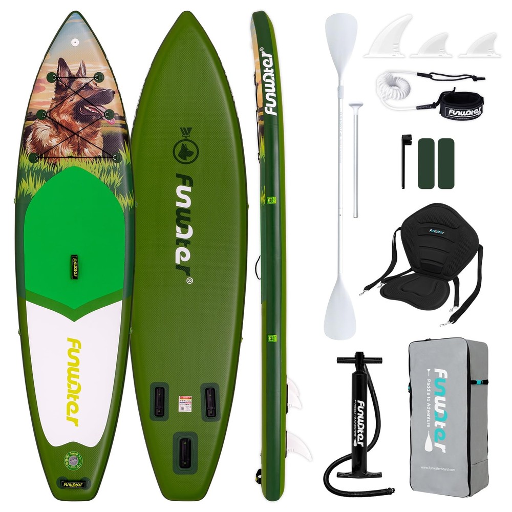 FunWater Inflatable Stand Up Paddle Board with Premium Accessories for All Skill Levels