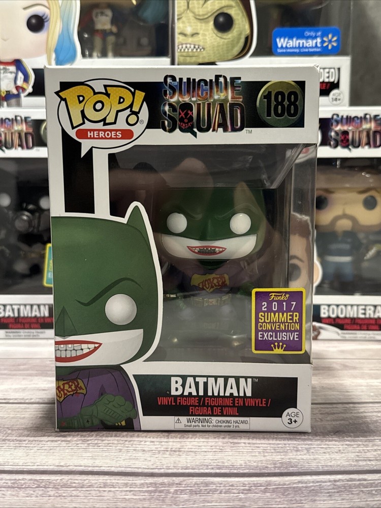 2017 Funko Pop Heroes Summer Con Exclusive Suicide Squad #188 Batman Joker New