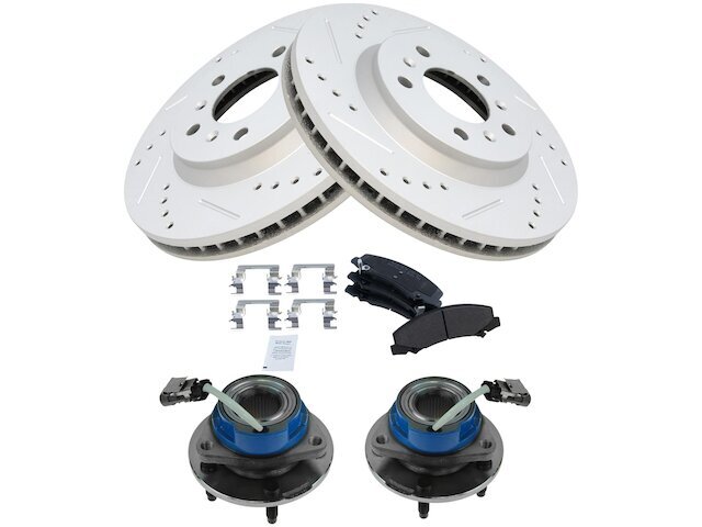 Front Brake Pad and Rotor and Wheel Hub Kit fits Chevy Impala 2006-2013 99DFWR
