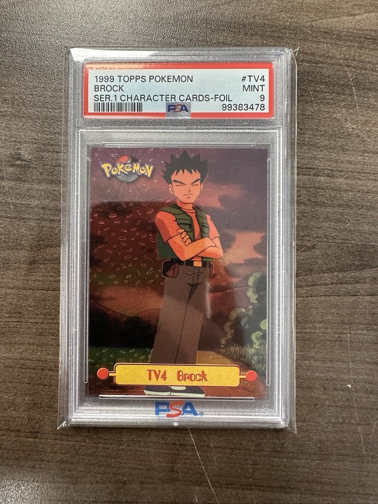 PSA Mint 9 Brock #TV4 1999 Pokémon Topps T.V. Animation