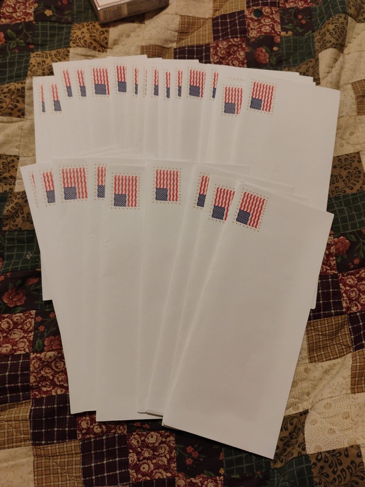 25 USA Forever Pre-Stamped Envelopes