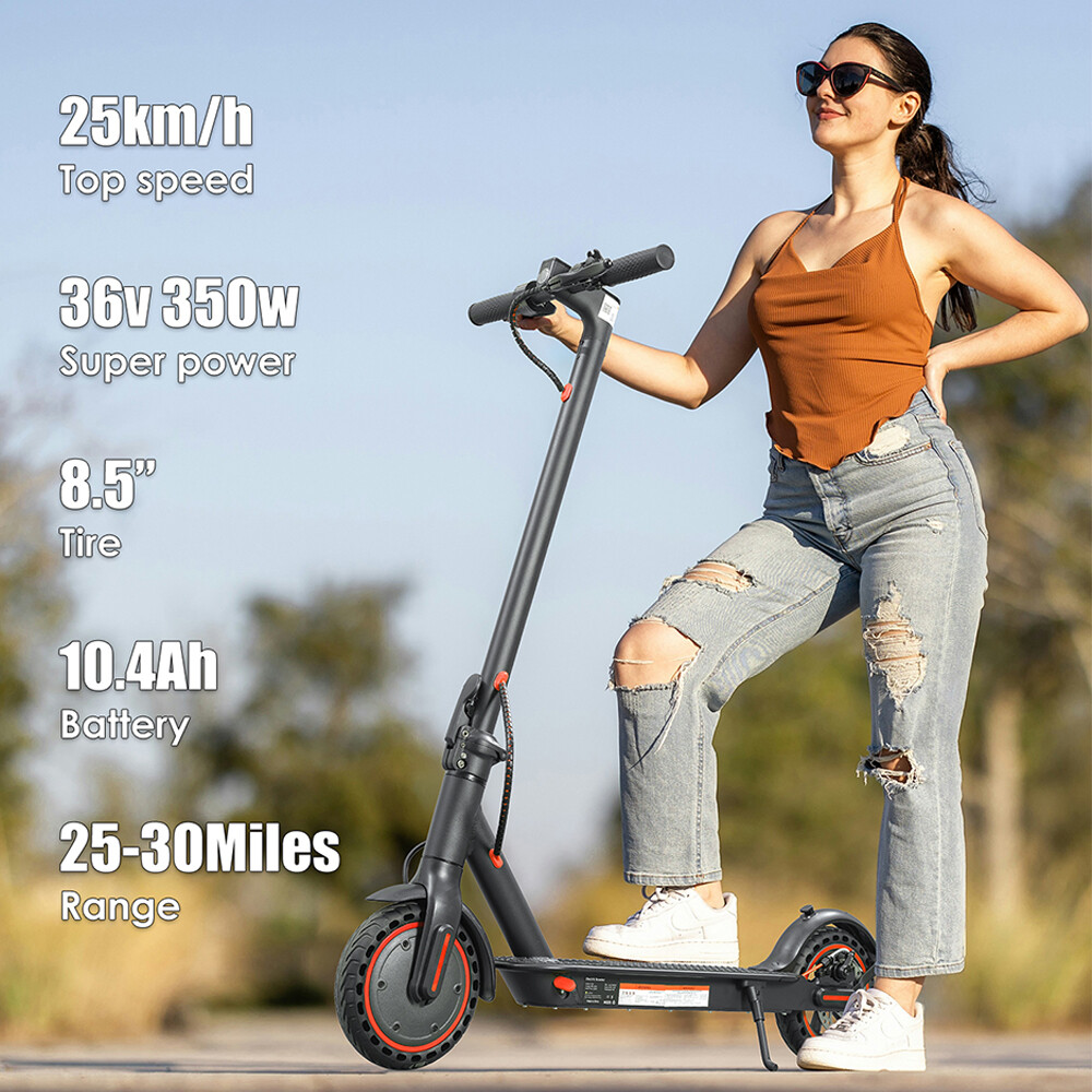 Hezzo 350W Adult Electric Scooter - 30KM Range, 31KM/H Speed, Long Range & High Speed