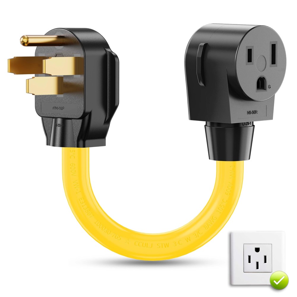 Welder Adapter Cord, NEMA 14-50P to 6-50R, 50 Amp Welder Power Adapter Plug, ...