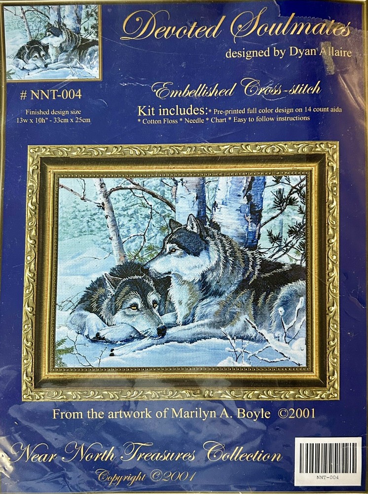 2001 Near North Treasures Collection Cross Stitch Kit ~ “Devoted Soulmates”