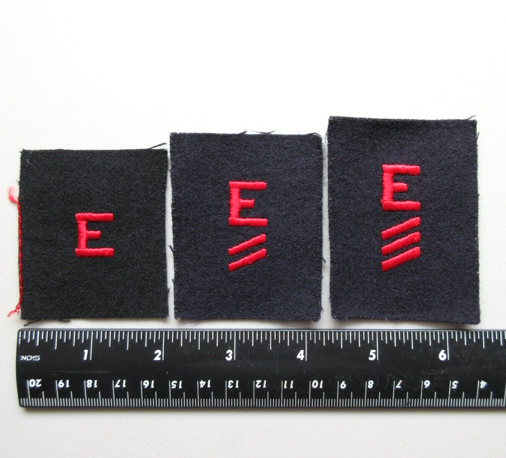 U.S. NAVY BATTLE EFFICIENCY RED / BLACK E AWARD INSIGNIA RATE MILITARY PATCH LOT