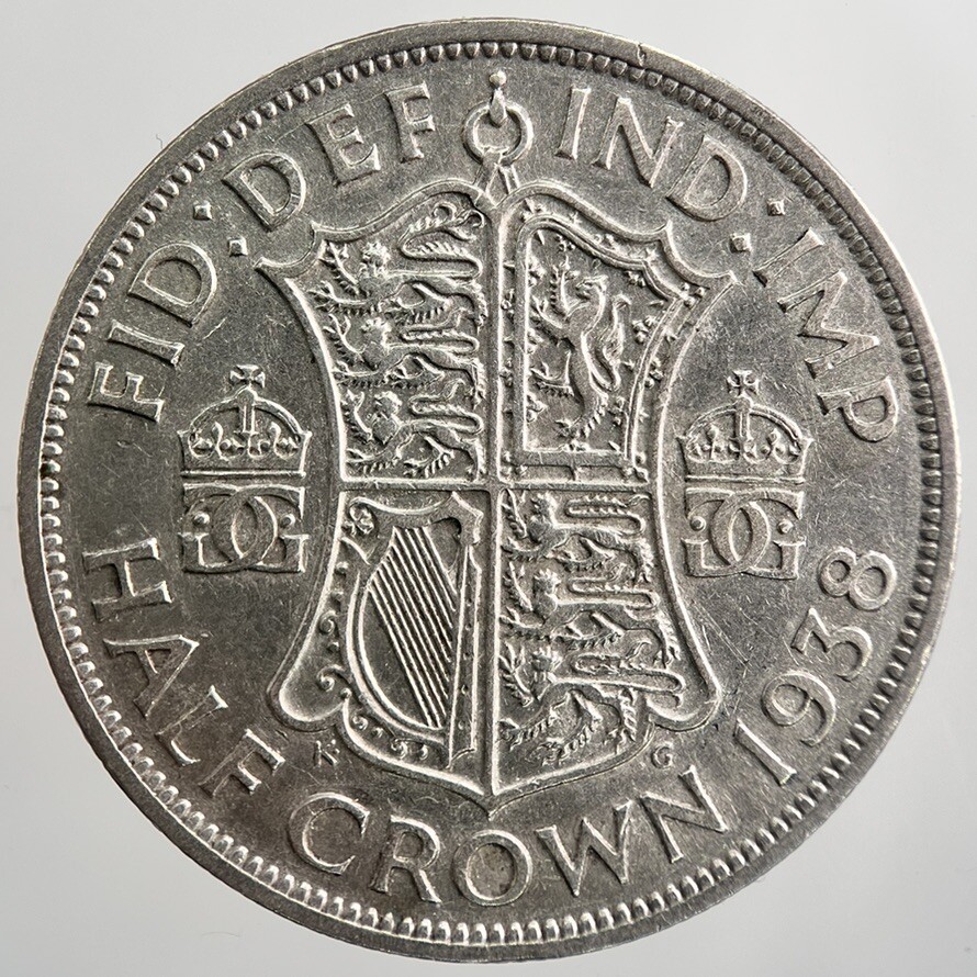 1938 George VI Half-Crown Silver Coin | Fine Collectable Grade | a737