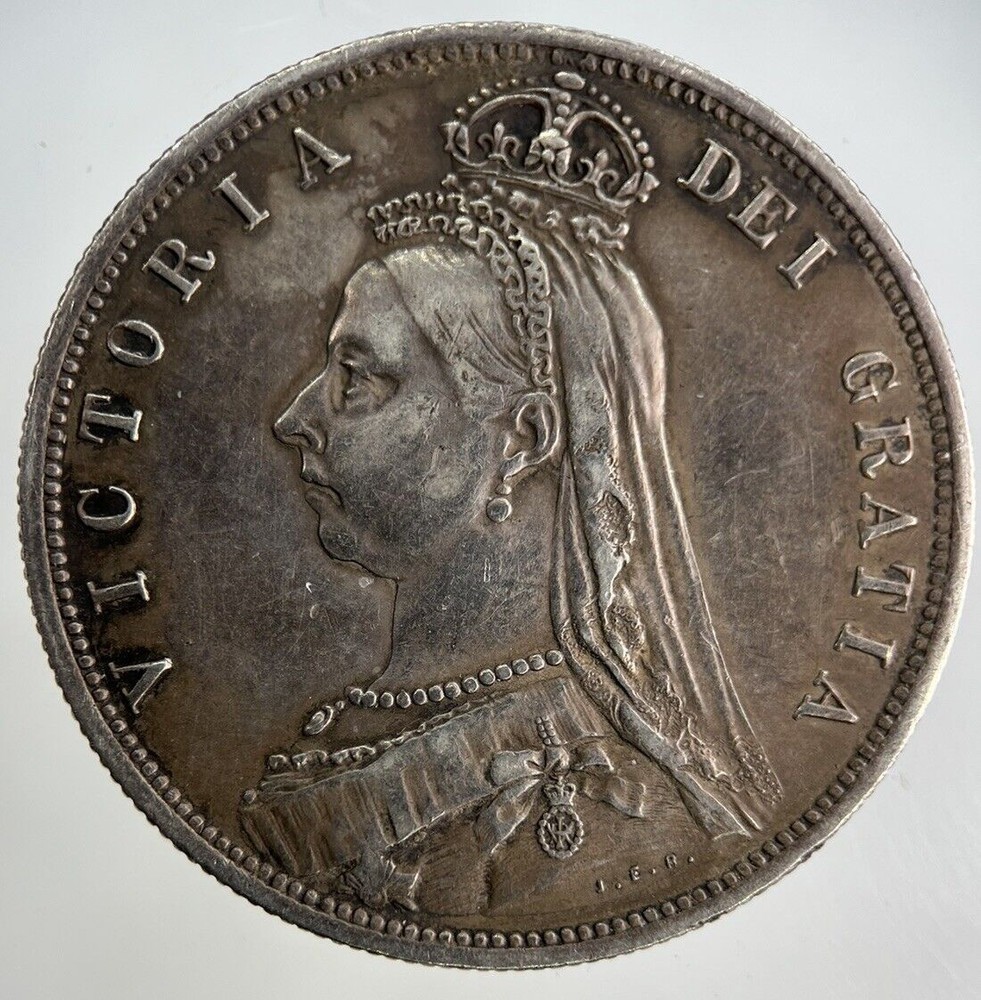 1887 Victoria Half-Crown Silver Coin in Exceptional High Grade Condition