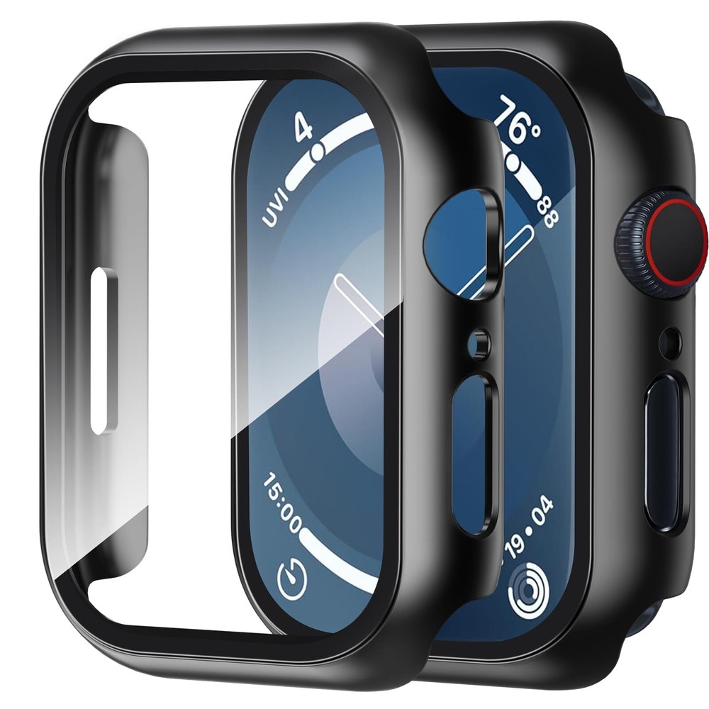 Smiling 2 Pack Case Built in Tempered Glass Screen Protector Compatible with App