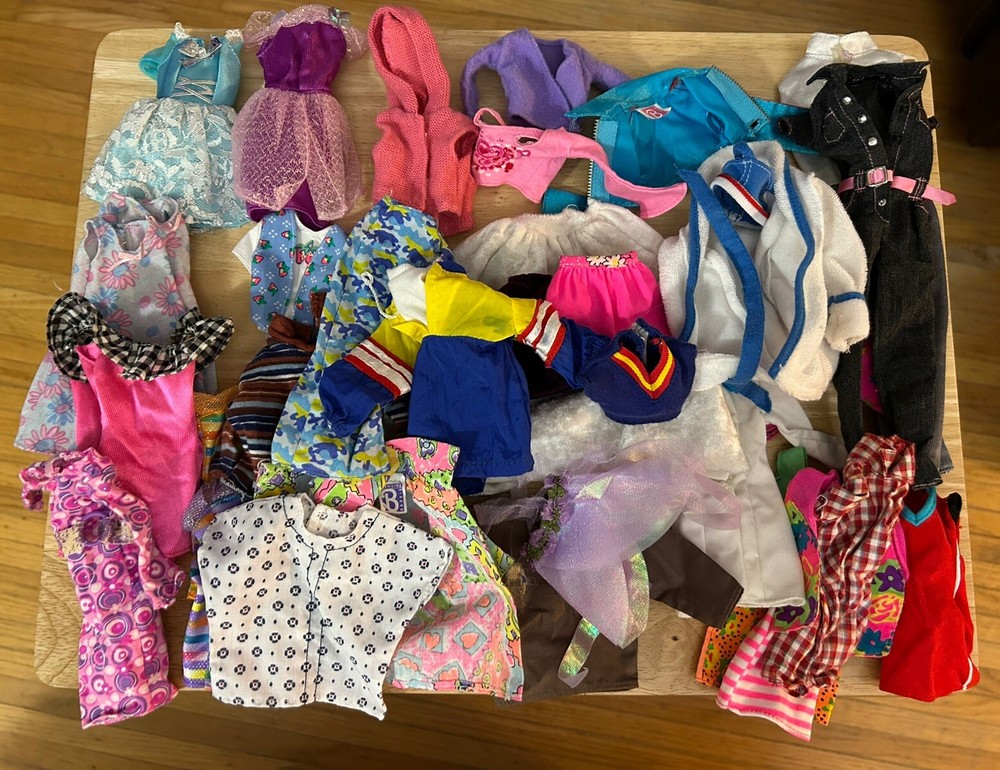 Modern Barbie Doll Clothes Lot Skirts Dresses Shirts Pants Outerwear 35 Pieces
