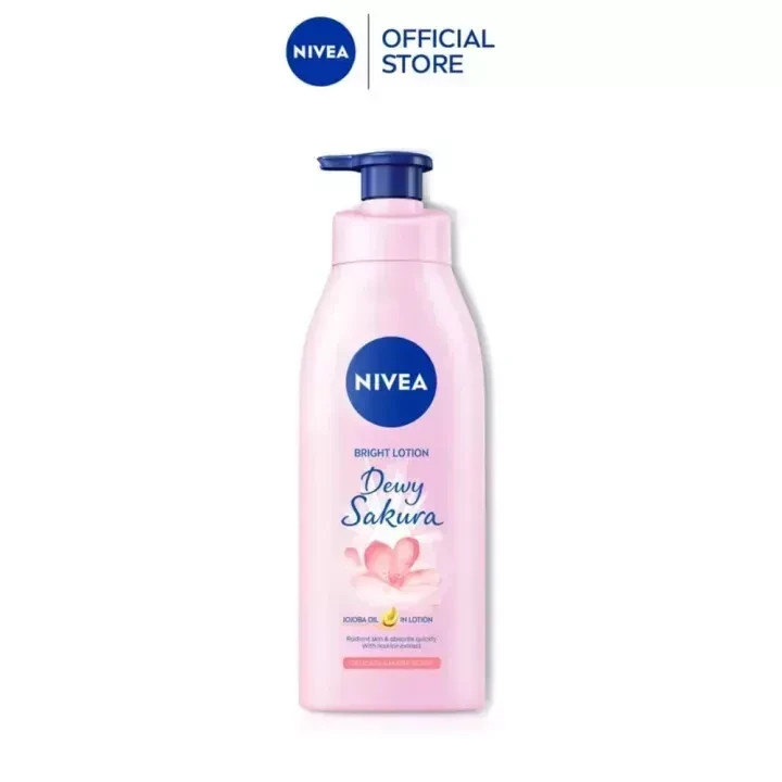 NIVEA Body Bright Dewy Sakura Jojoba Oil Lotion 350ml Free Shipping