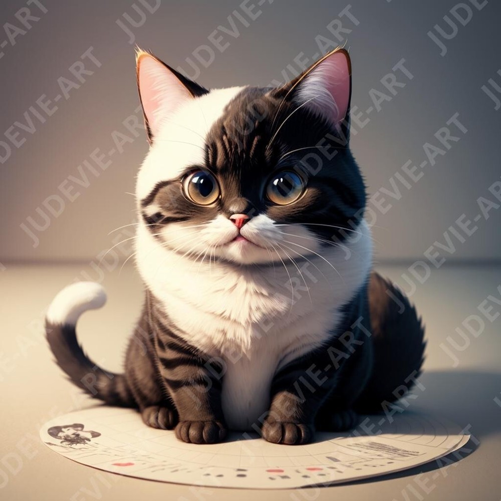 Cat-Themed Digital Art Wallpaper for Desktop Background-image