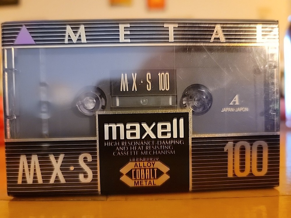 Vintage Maxell MX-S 100 Metal Blank Audio Cassette Tape Japan - NOS NEW Sealed