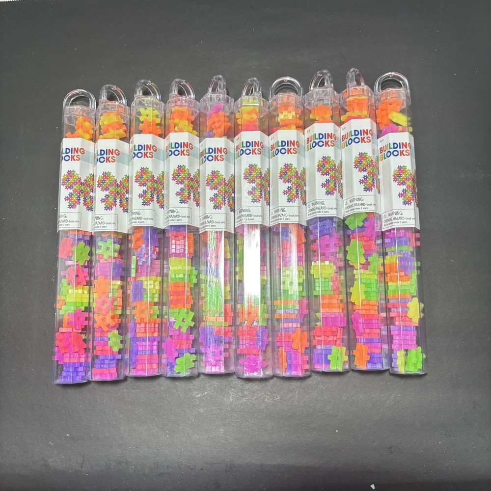LOT OF 10 Mini Hashtag 72 count ea Building Blocks Assorted Colors