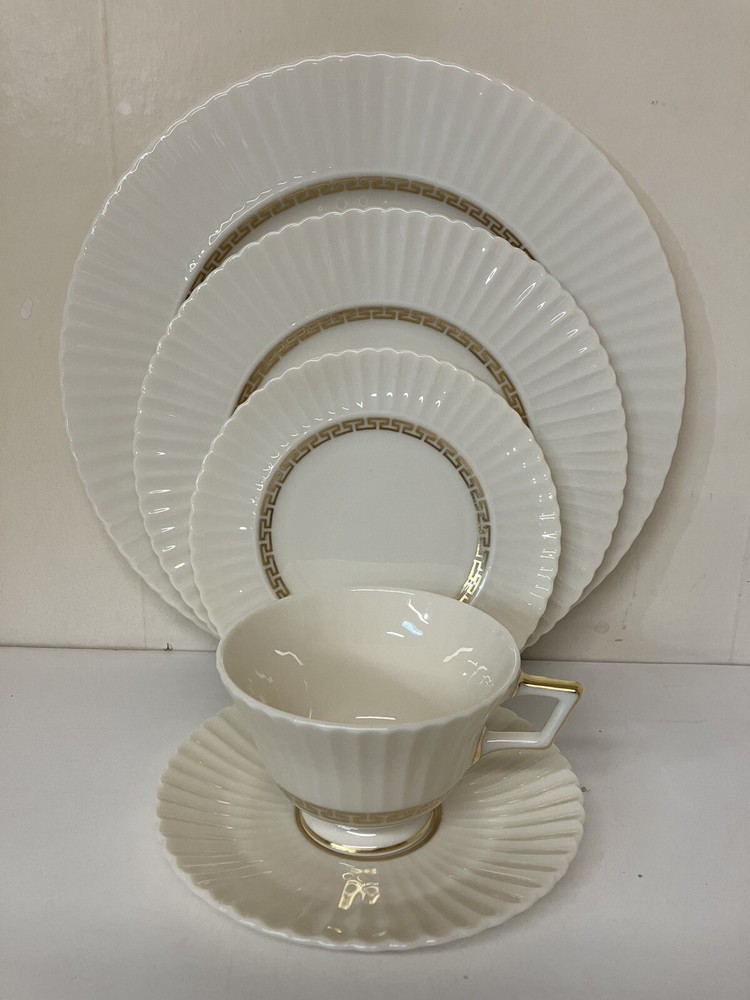 Free Shipping Lenox Cretan 5 Piece Place Setting Dinner Salad Bread Plate Cup &S