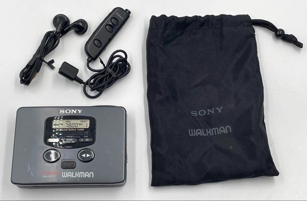 Sony Walkman WM-GX711 Cassette Player FM Radio Non-Working For Parts Or Repair