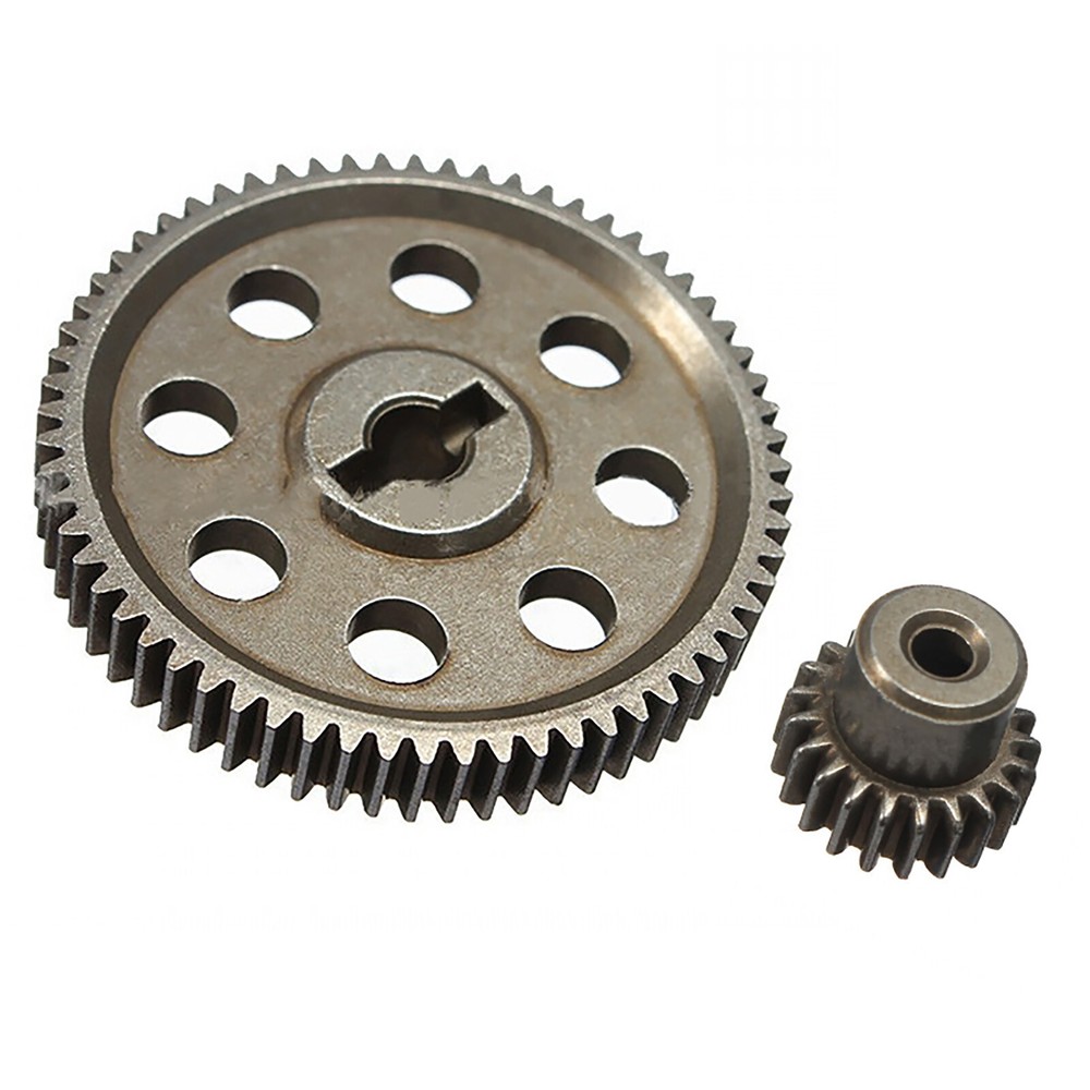 Metal Spur Differential Gear 64T Motor Pinion Cogs Set For HSP 94107 1/10 RC Car