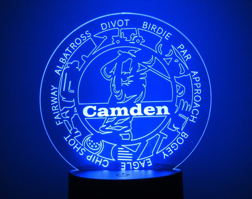 Custom Golf Night Light - Personalized Sports Gift for Son or Teen Golfer  -image