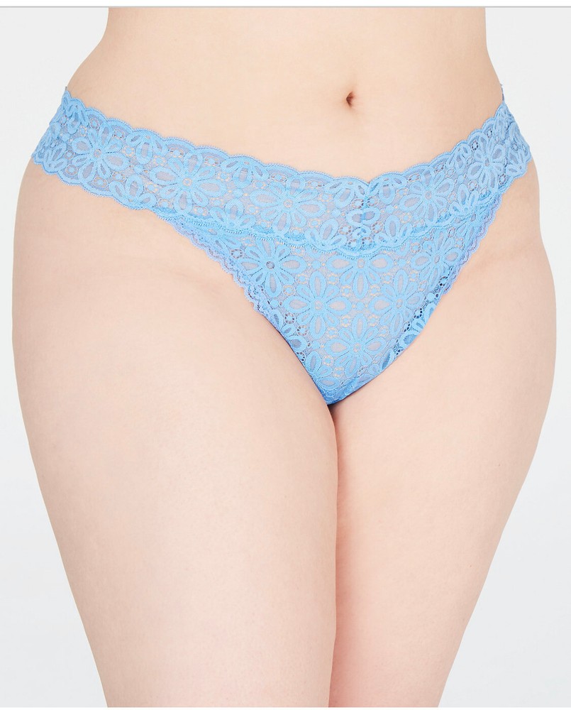 Womens Underwear One Size Fits 1X-3X Jenni Intimates 2pk Lace Thong