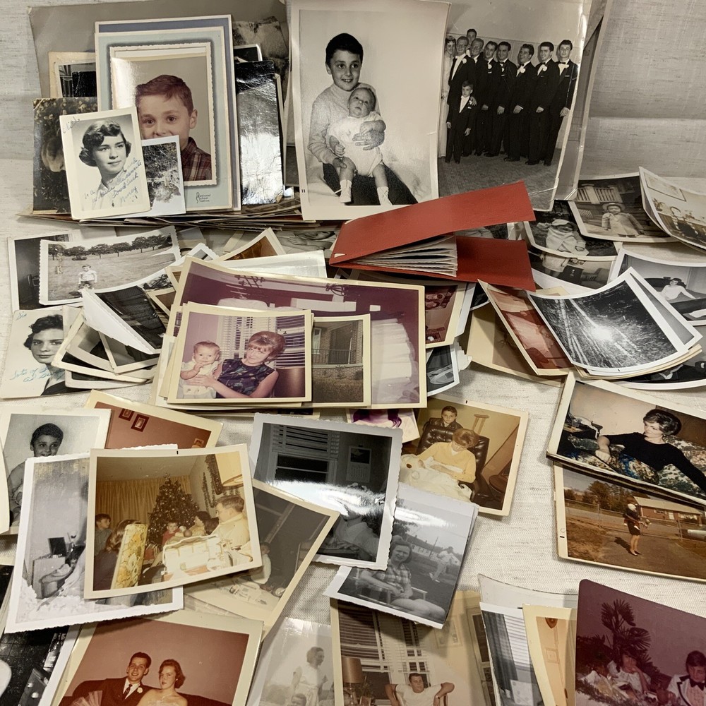 Vintage BLACK & WHITE FOUND PHOTOS Old Snapshots Antique GRAB BAG Lot RANDOM