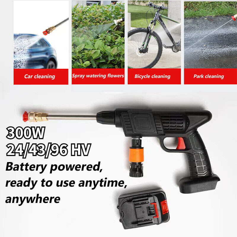 Portable High Pressure Water Spray Gun Car Washer Wireless Cleaner