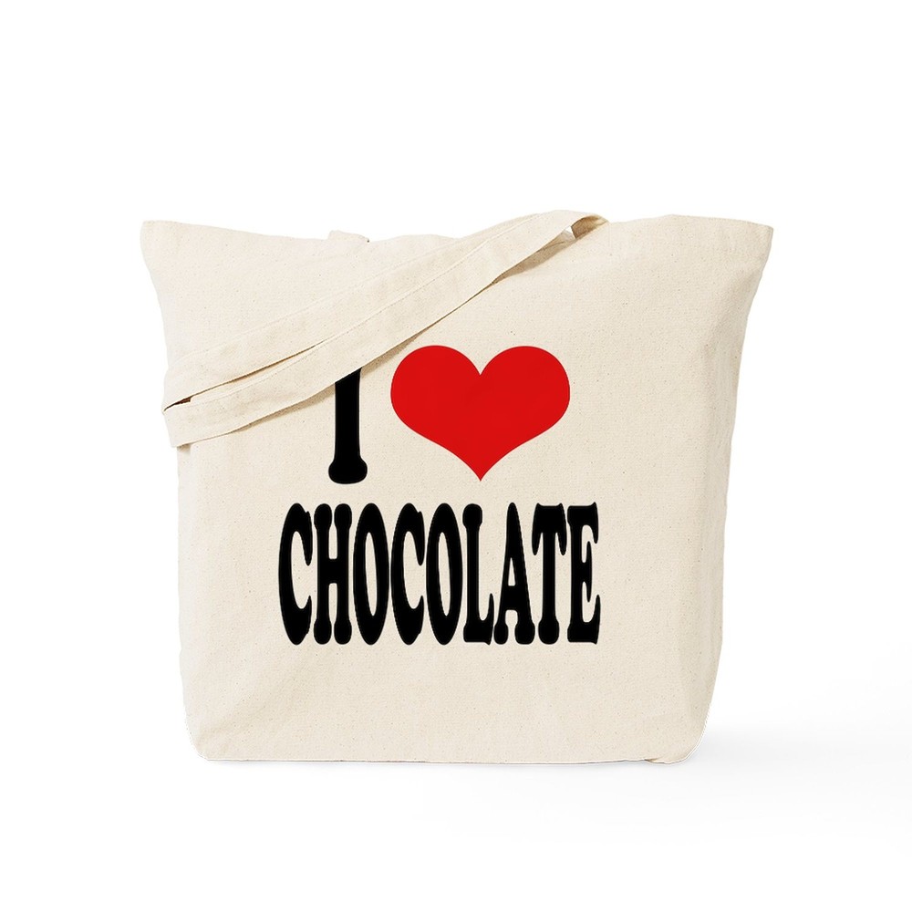CafePress I Love Chocolate Tote Bag (159361097)