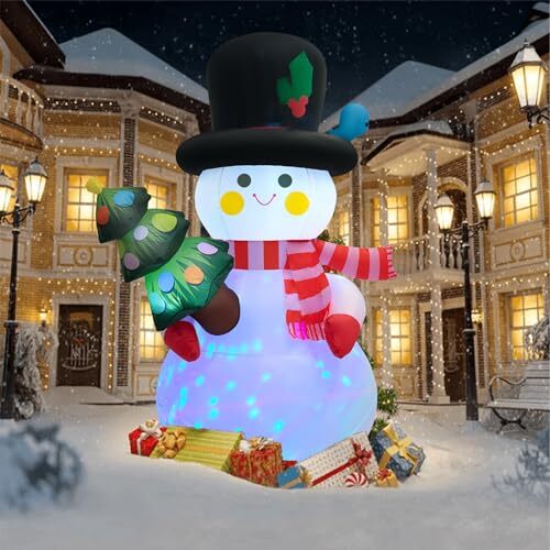 8-футовые рождественские надувные снеговики украшение для двора, надувной снеговик с