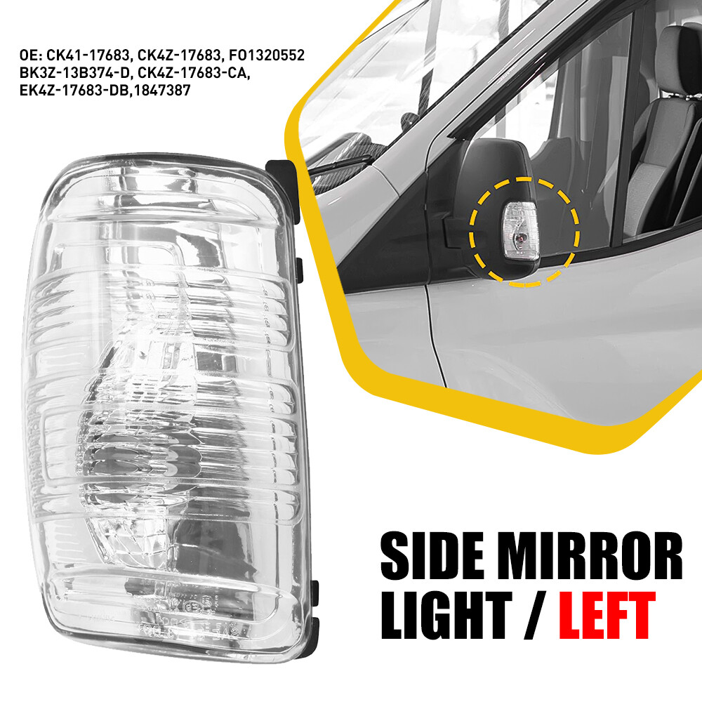 Mirror Turn Signal Cover Light Left LH For 2015-21 FORD TRANSIT 150 250 350 HD