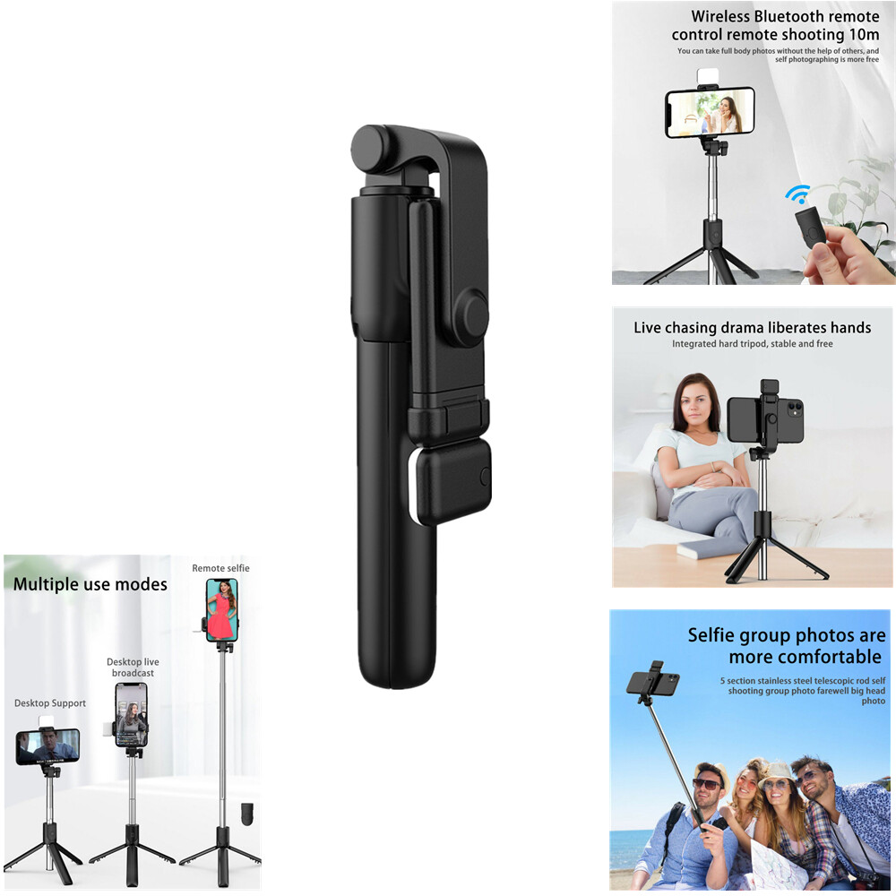 Fill Light Bluetooth Smartphone Folding Selfie Stick 680mm Maximum Elongation