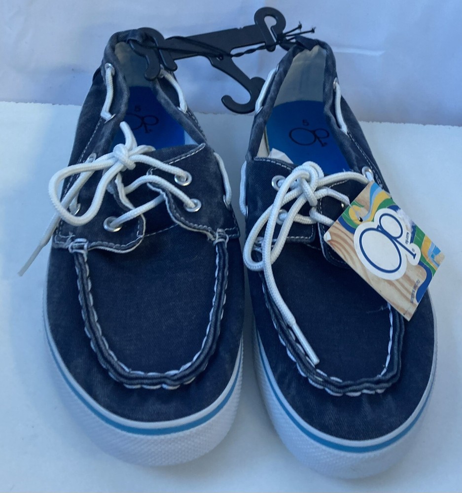 Ocean Pacific OP Navy Casual Boat Shoes for Big Kids Size 3