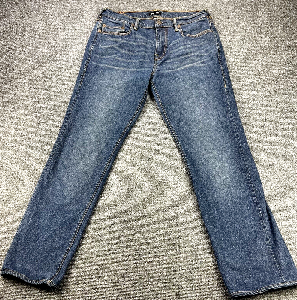 True Religion Jeans Mens 33W (36x33) Blue Geno Relaxed Slim Denim Pants