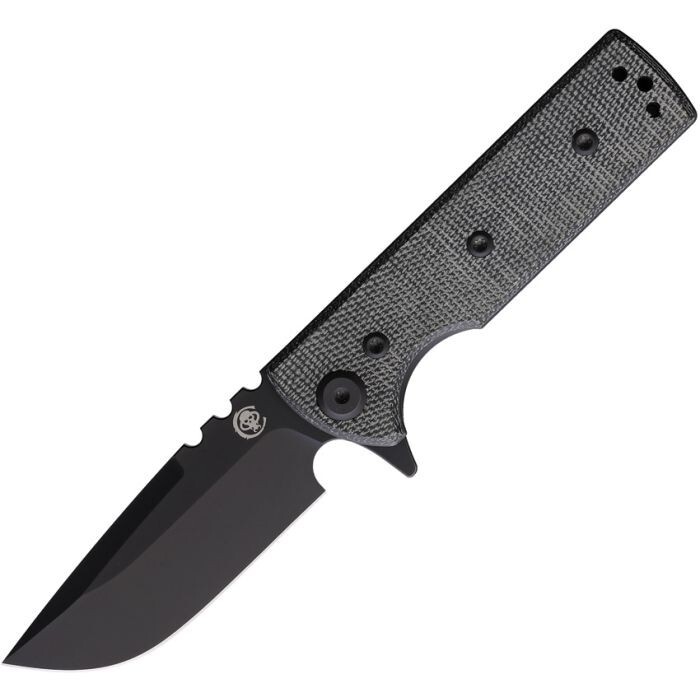 Chaves Knives TAK Linerlock PVD Black Drop Point CHAV14240 Folding Knife