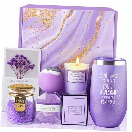 Gifts for Women, Mom, Wife, Girlfriend, Sister, Her - Happy Birthday, Lavender