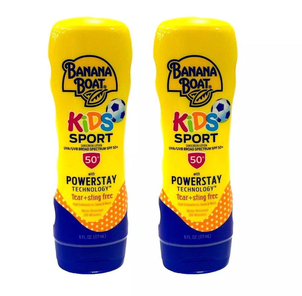 Banana Boat Kids SPF 50 Sport Sunscreen Lotion 6oz Pack of 2 Exp March 2026