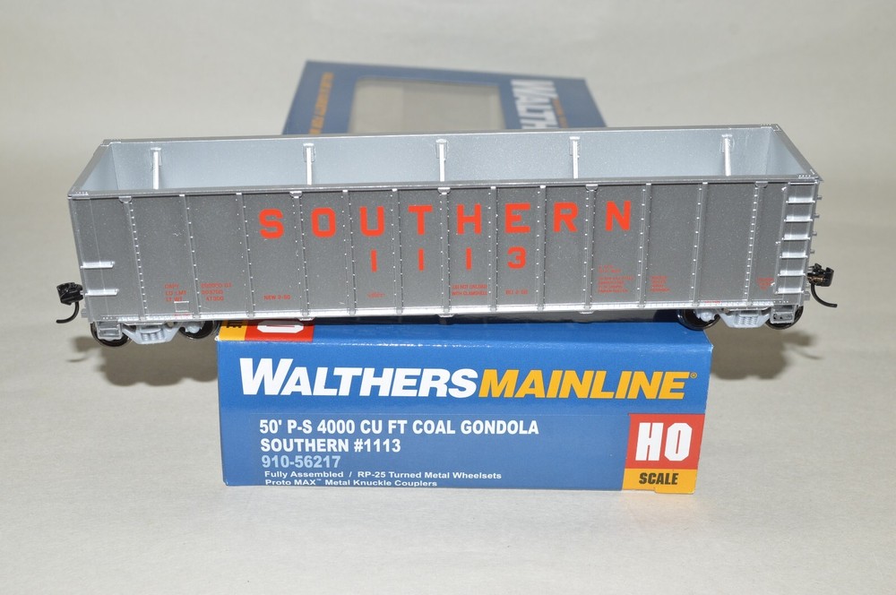 HO scale Walthers Southern Railway 50' PS 4000 coal gondola car train 1113