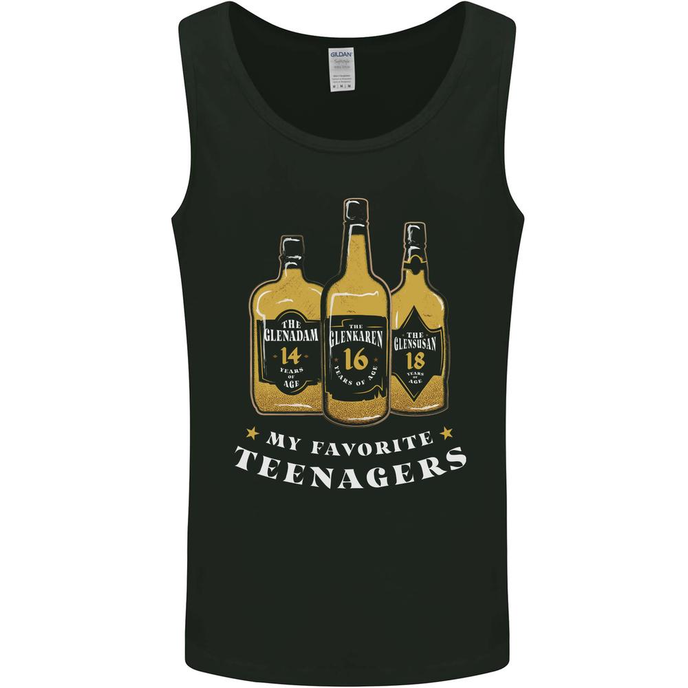 Whisky My Favourite Teenagers Funny Whiskey Mens Vest Tank Top
