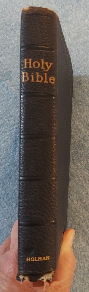 Holy Bible King James Version KJV Genuine Leather Holman Verse Ref Jewel 1942
