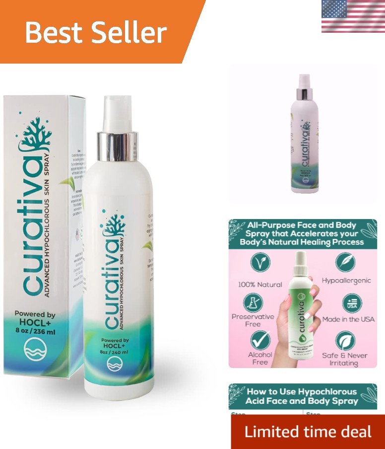 Total Skin Health with .02% Hypochlorous Acid Spray - Safe and Effective 8 OZ