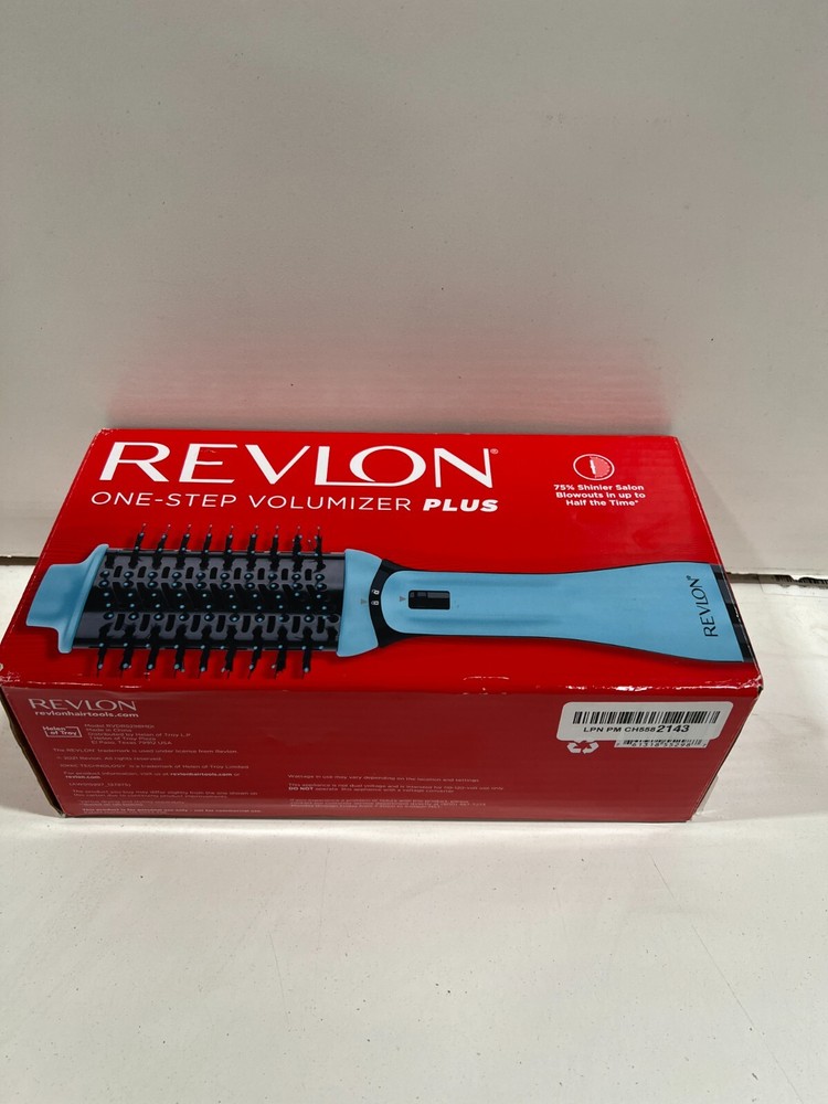 REVLON One-Step Volumizer PLUS Hair Dryer and Hot Air Brush - Mint Blue Green