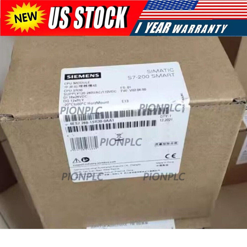 New Siemens SIMATIC S7-200 SMART CPU SR30 6ES7288-1SR30-0AA1 6ES7 288-1SR30-0AA1